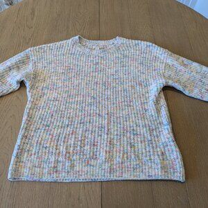 J.Crew Fuzzy Confetti Multicolor Sweater